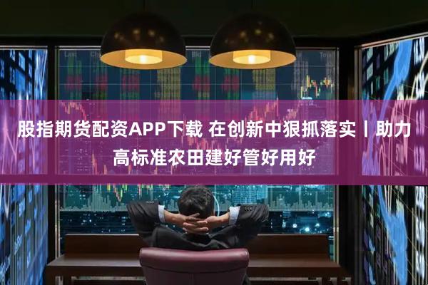 股指期货配资APP下载 在创新中狠抓落实丨助力高标准农田建好管好用好